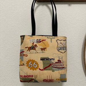 Vintage Map Print Tote Bag